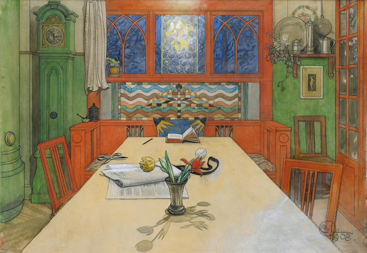 De dag is voorbij, welterusten! 1908 door Carl Larsson