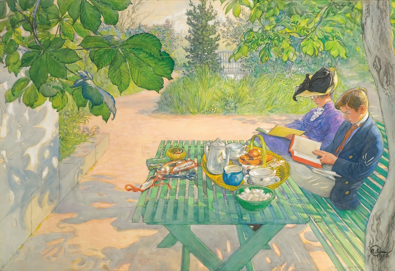 Vakantie lezen door Carl Larsson