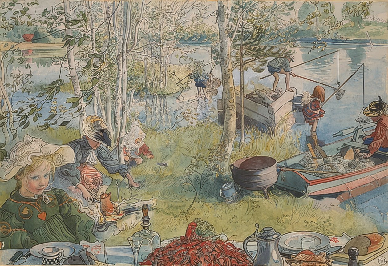 Krabbenvangst door Carl Larsson