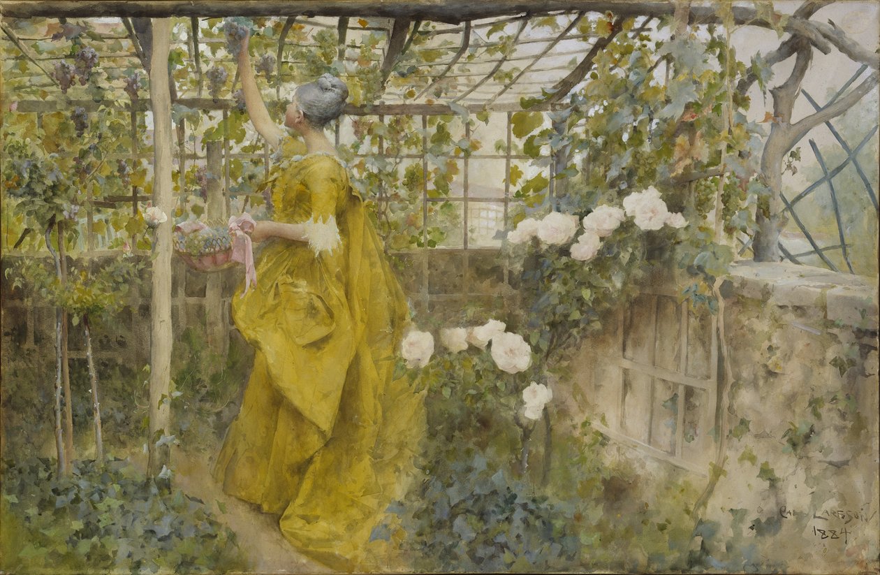 De Wijnstok, 1884 door Carl Larsson