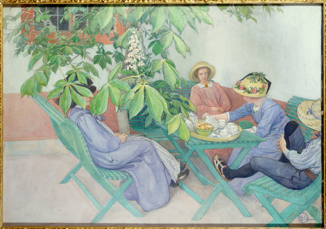 Onder de Kastanjeboom door Carl Larsson