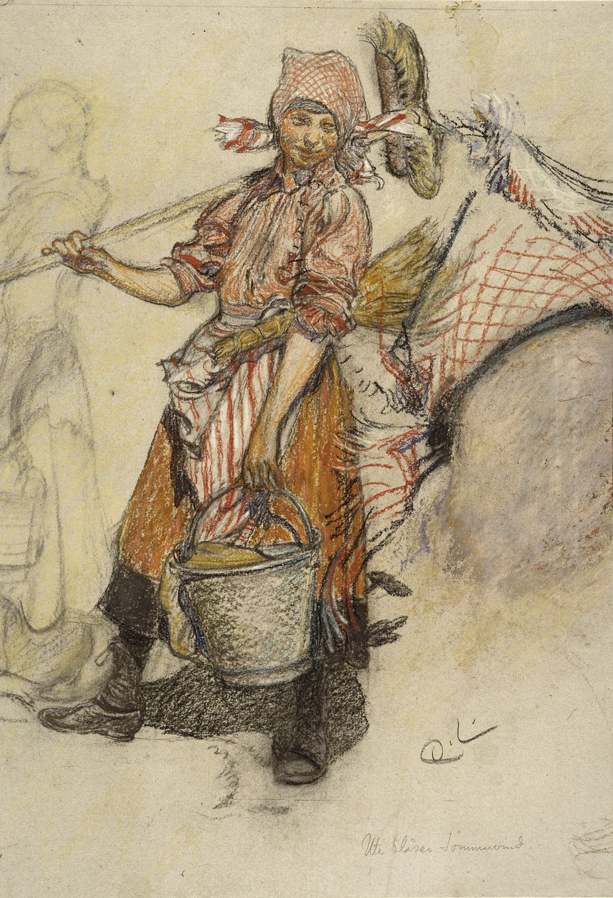 Wasvrouw door Carl Larsson