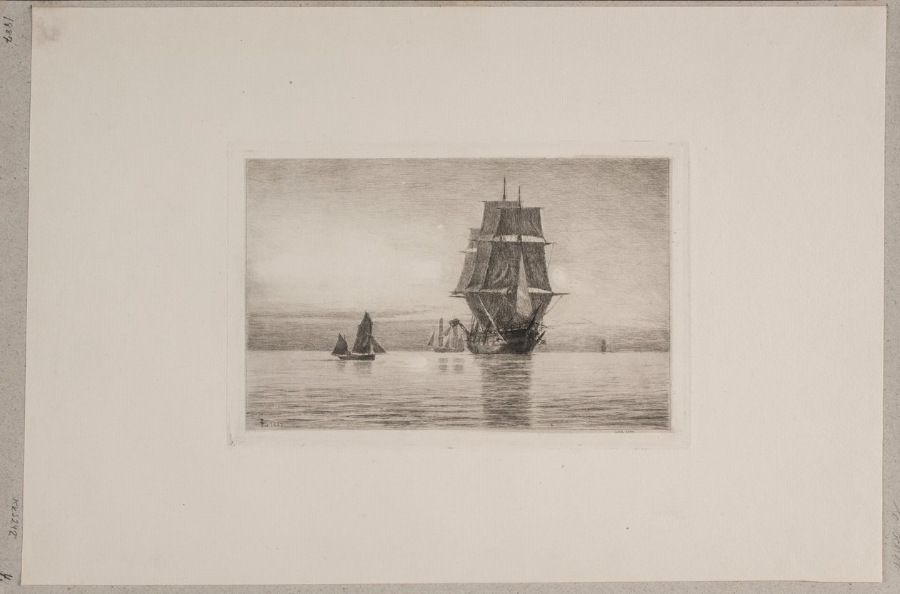 Stille avond in de Noordzee door Carl Locher