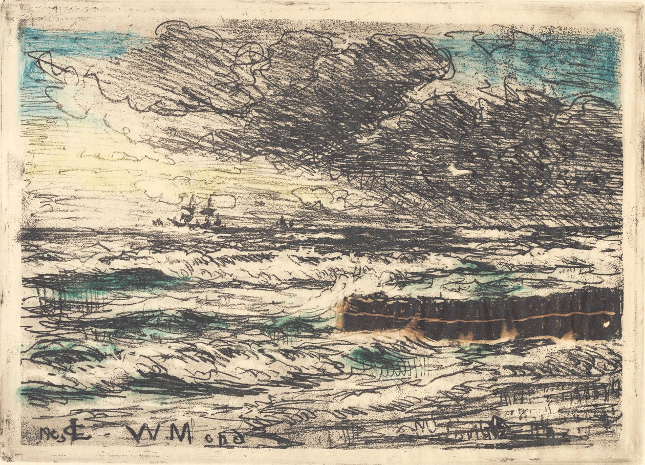 Storm bij Tisvilde door Carl Locher