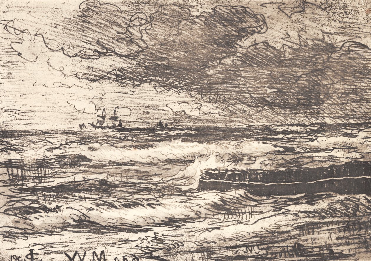 Storm bij Tisvilde door Carl Locher