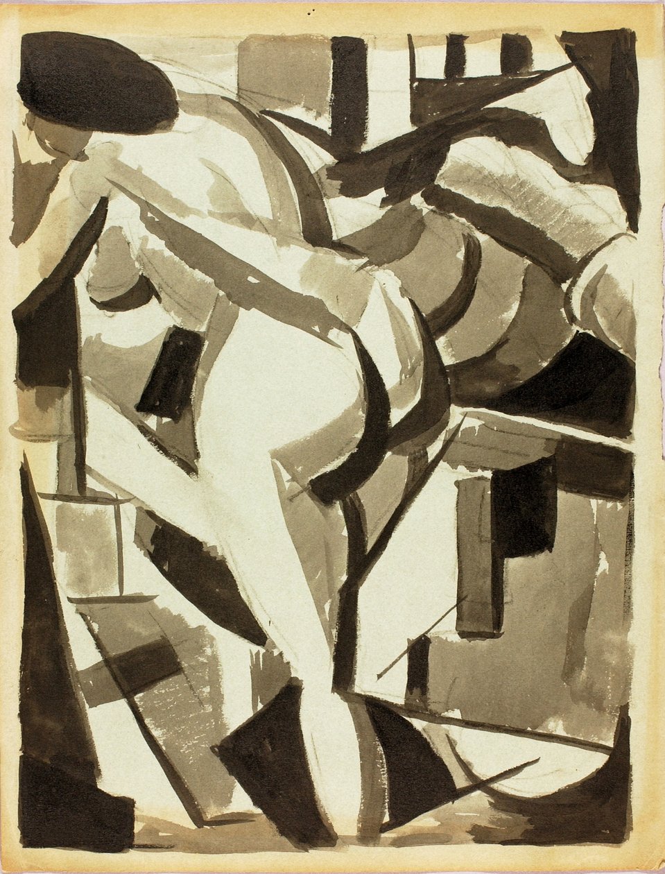 Female Nude Bending Over door Carl Newman