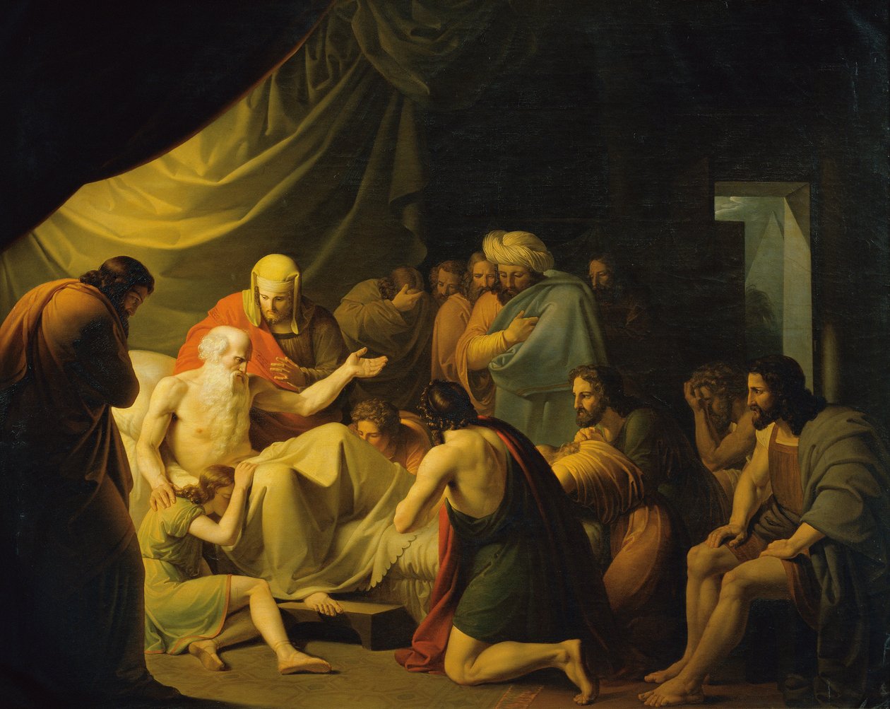 Jakob zegent de zonen van Jozef door Carl Peter Goebel d. Ä.