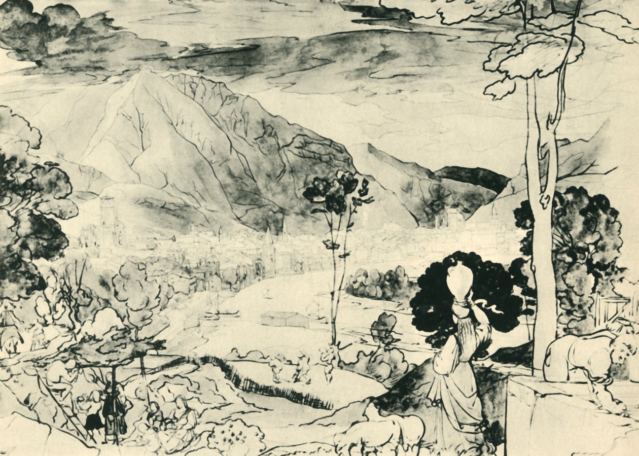 Uitzicht vanaf Trento, 1815, 1943 door Carl Philipp Fohr