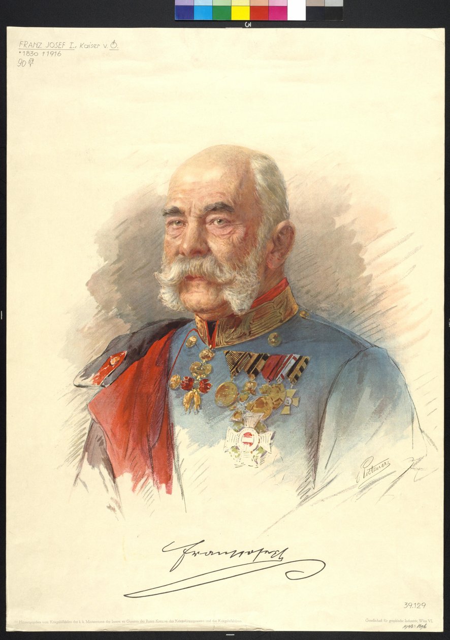 Keizer van Oostenrijk Franz Joseph I door Carl Pietzner