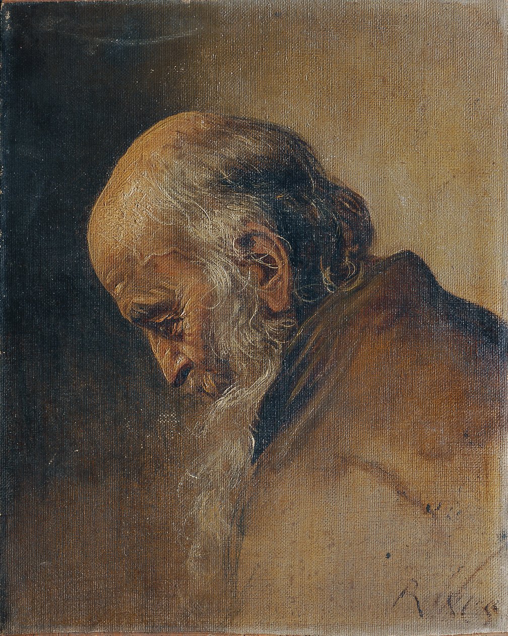 Studie van een oude man door Carl Rahl