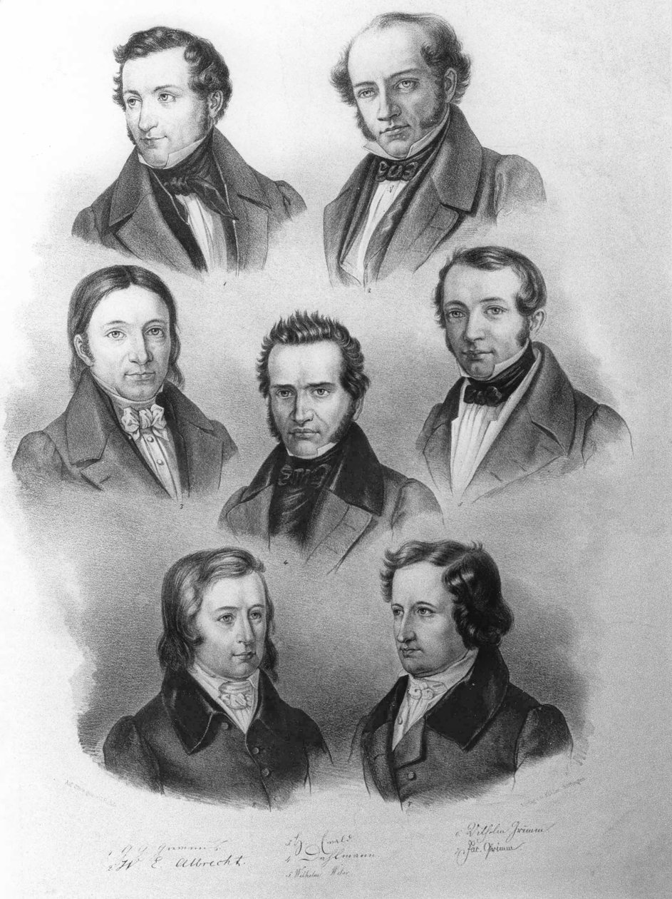 De Göttingen Zeven, c.1837-38 door Carl Rohde