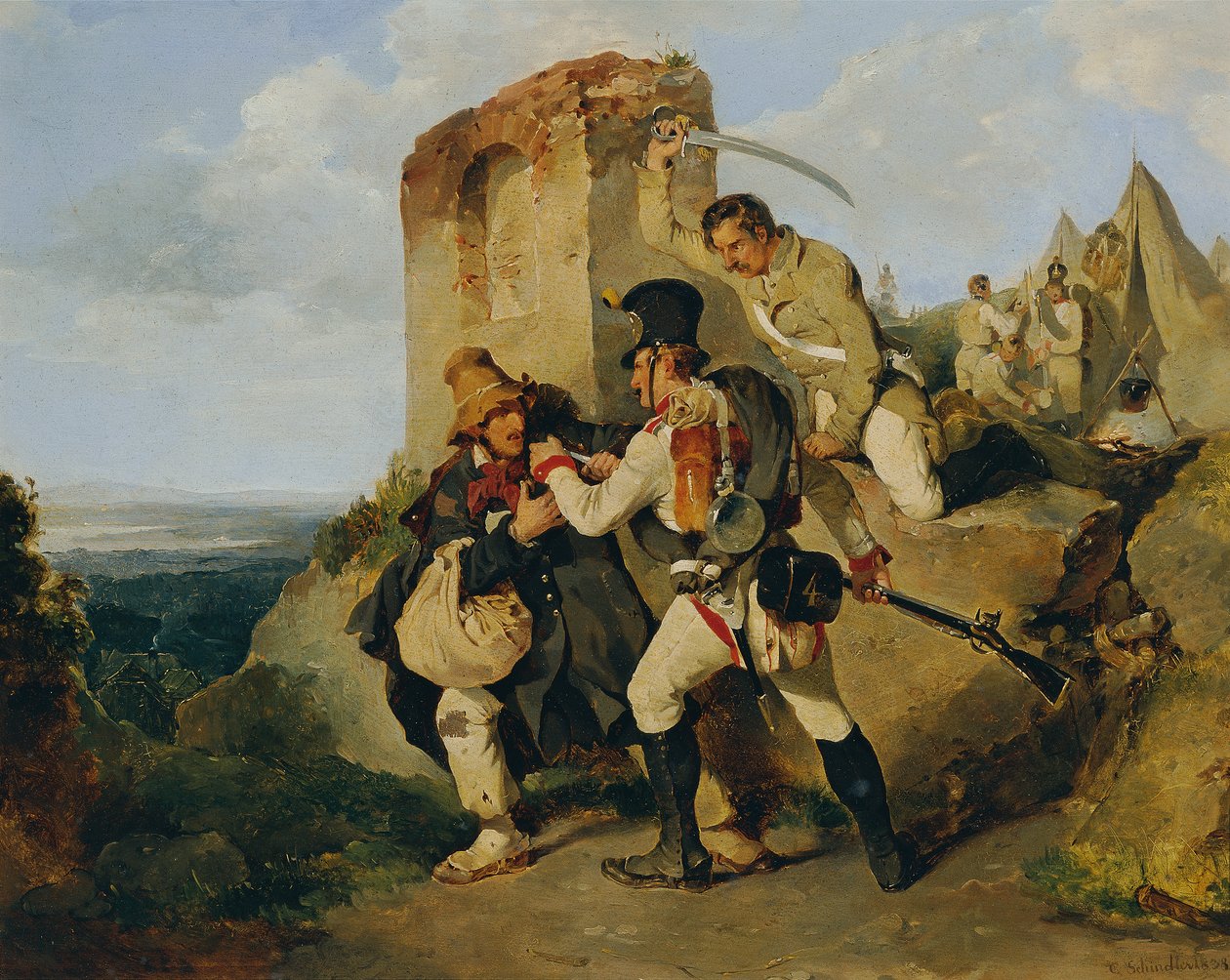 De gevangenneming van de spion door Carl Schindler