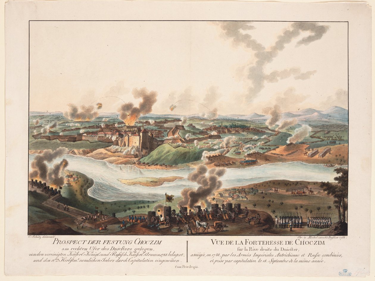 Het beleg van Khotyn in 1788, 1788 door Carl Schuetz