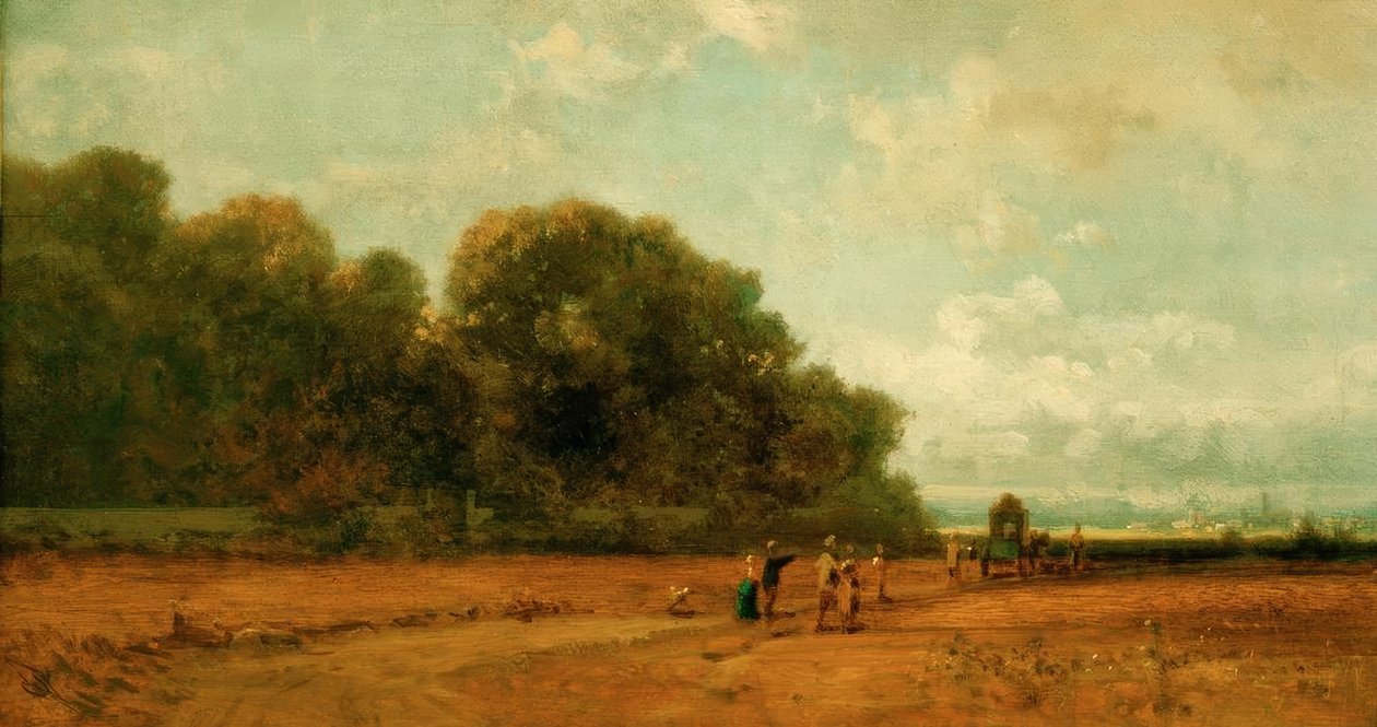 In het Nymphenburger Park, München door Carl Spitzweg