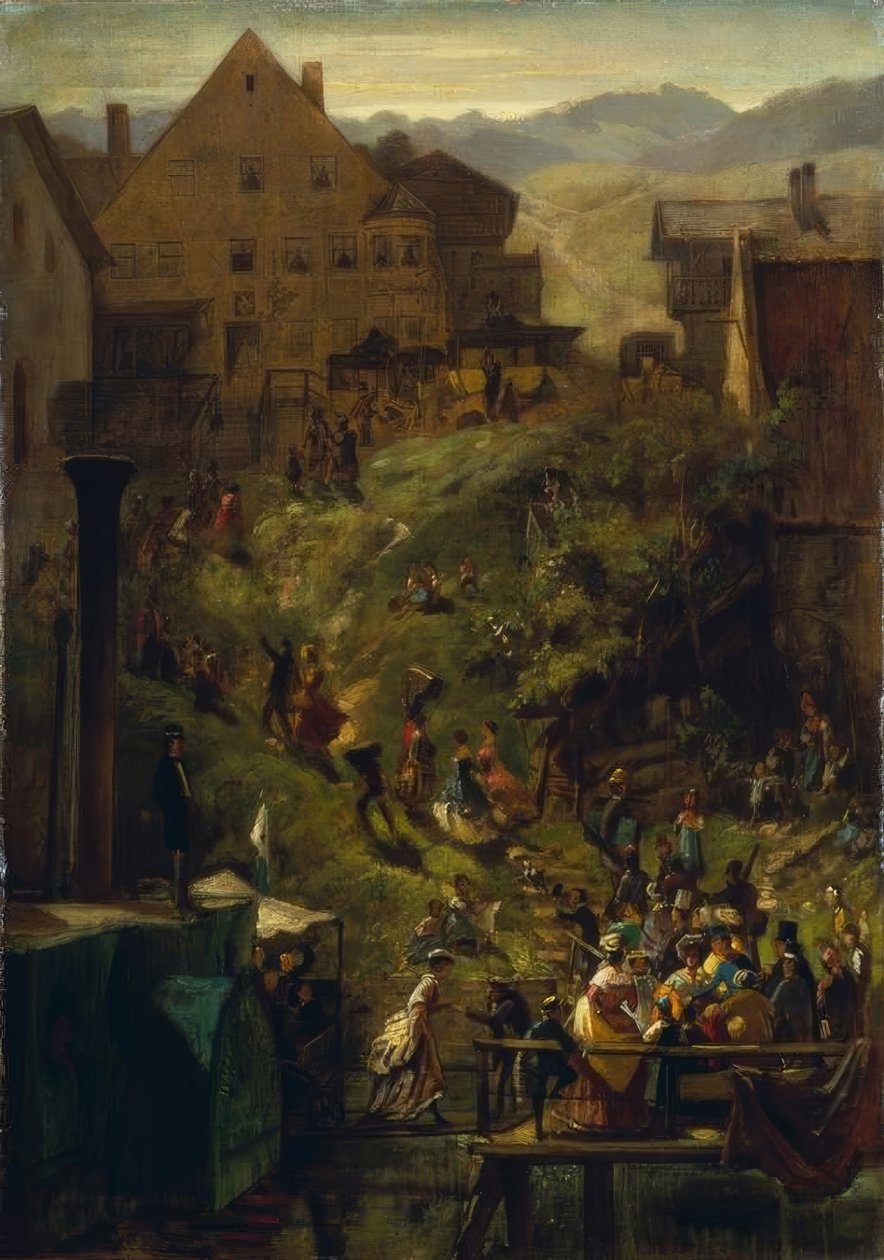 Aankomst in Seeshaupt door Carl Spitzweg