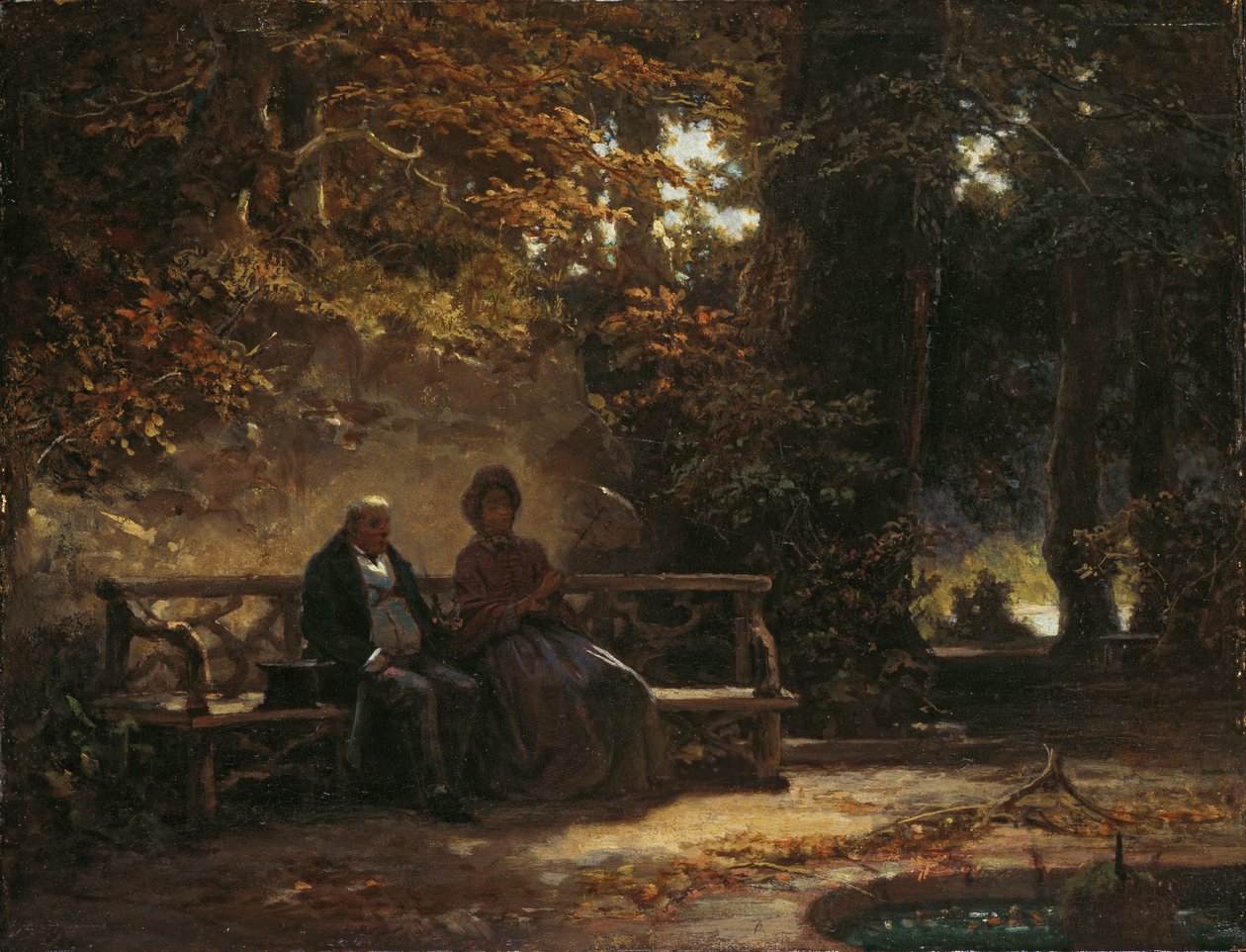 Rustende wandelaars door Carl Spitzweg