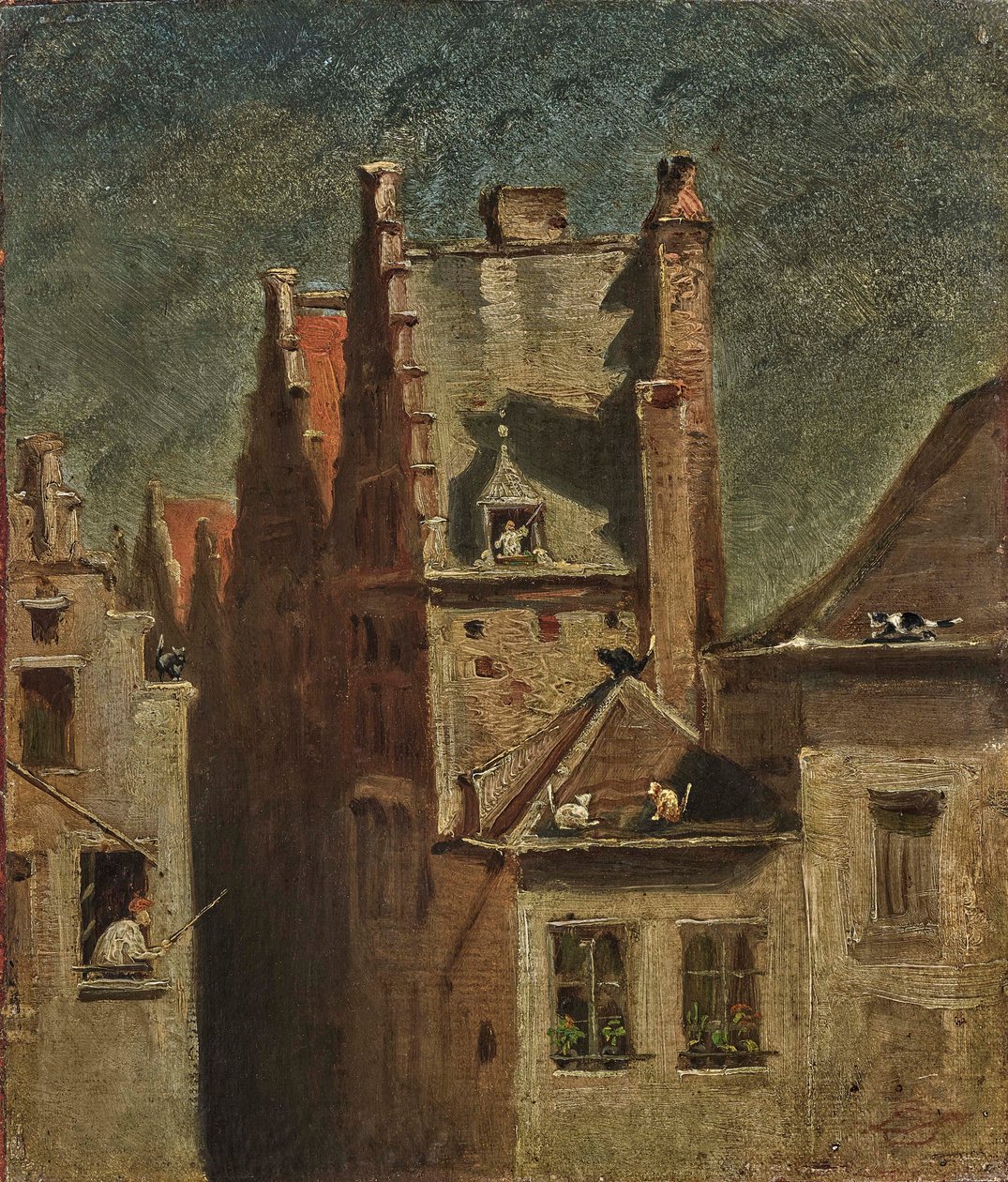 Kattenconcert door Carl Spitzweg