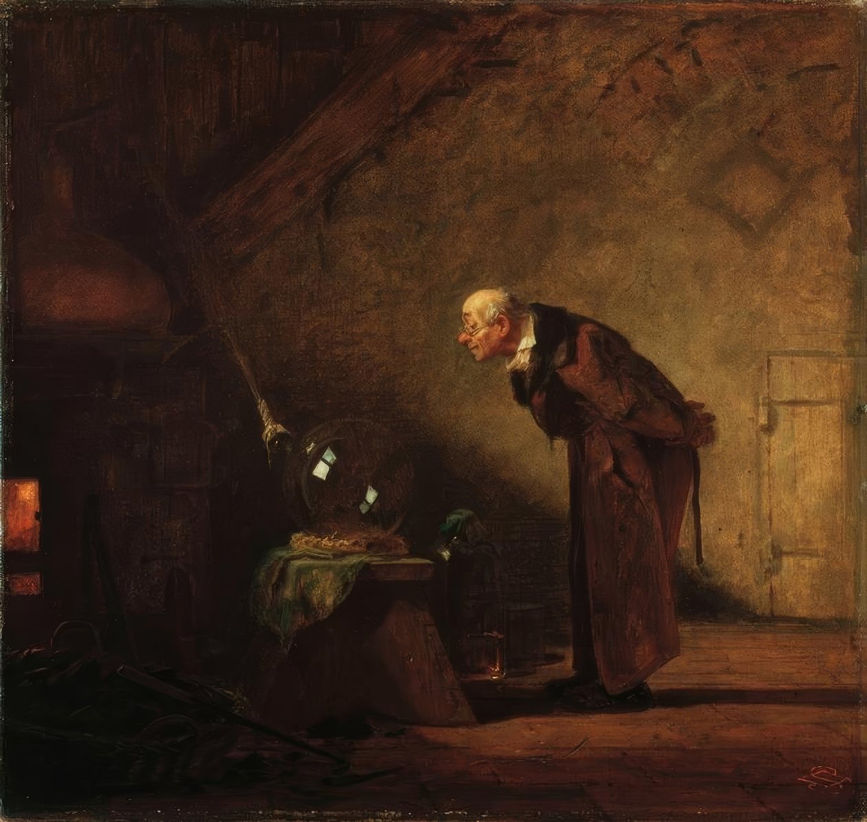De alchemist door Carl Spitzweg