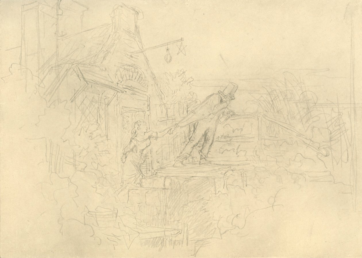 Der Zechpreller door Carl Spitzweg