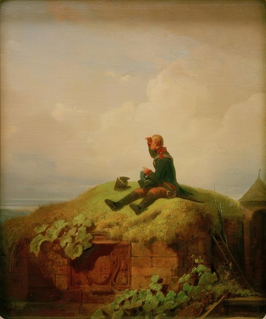 Er was eens (De breiende wachtpost) door Carl Spitzweg