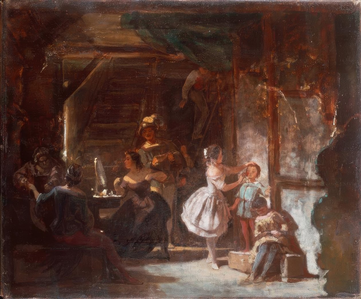 Achter de schermen door Carl Spitzweg