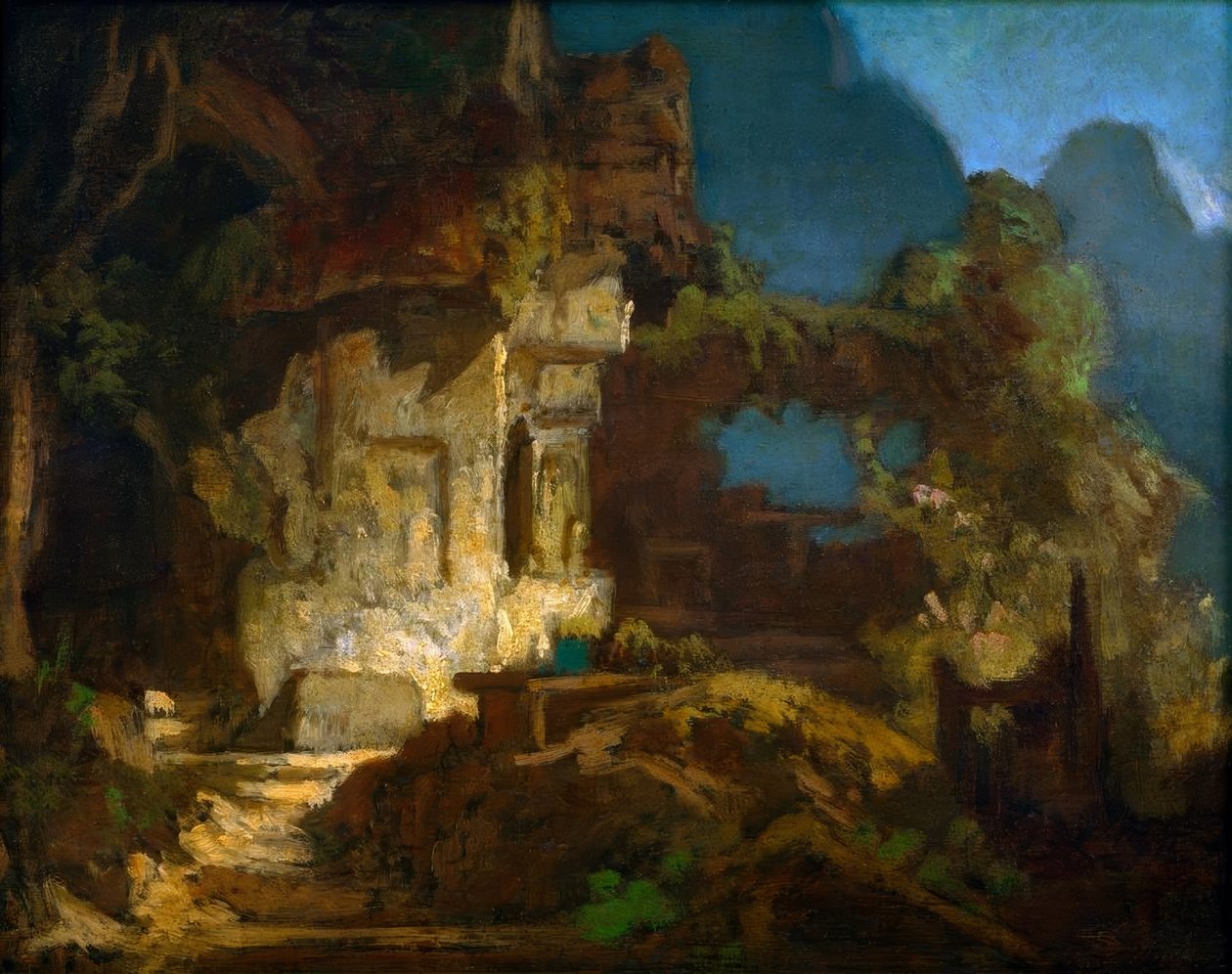 Kapel op de rots door Carl Spitzweg