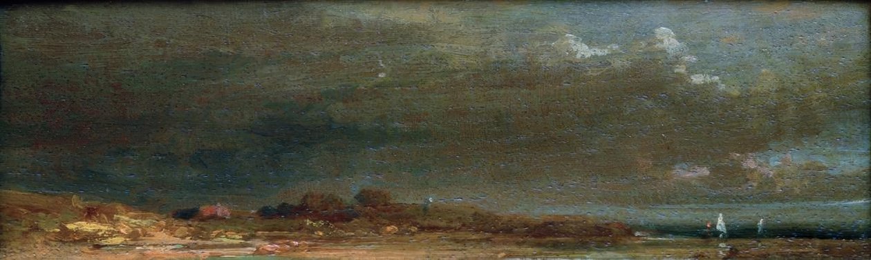 Landschap aan het meer – Chiemseelandschap door Carl Spitzweg