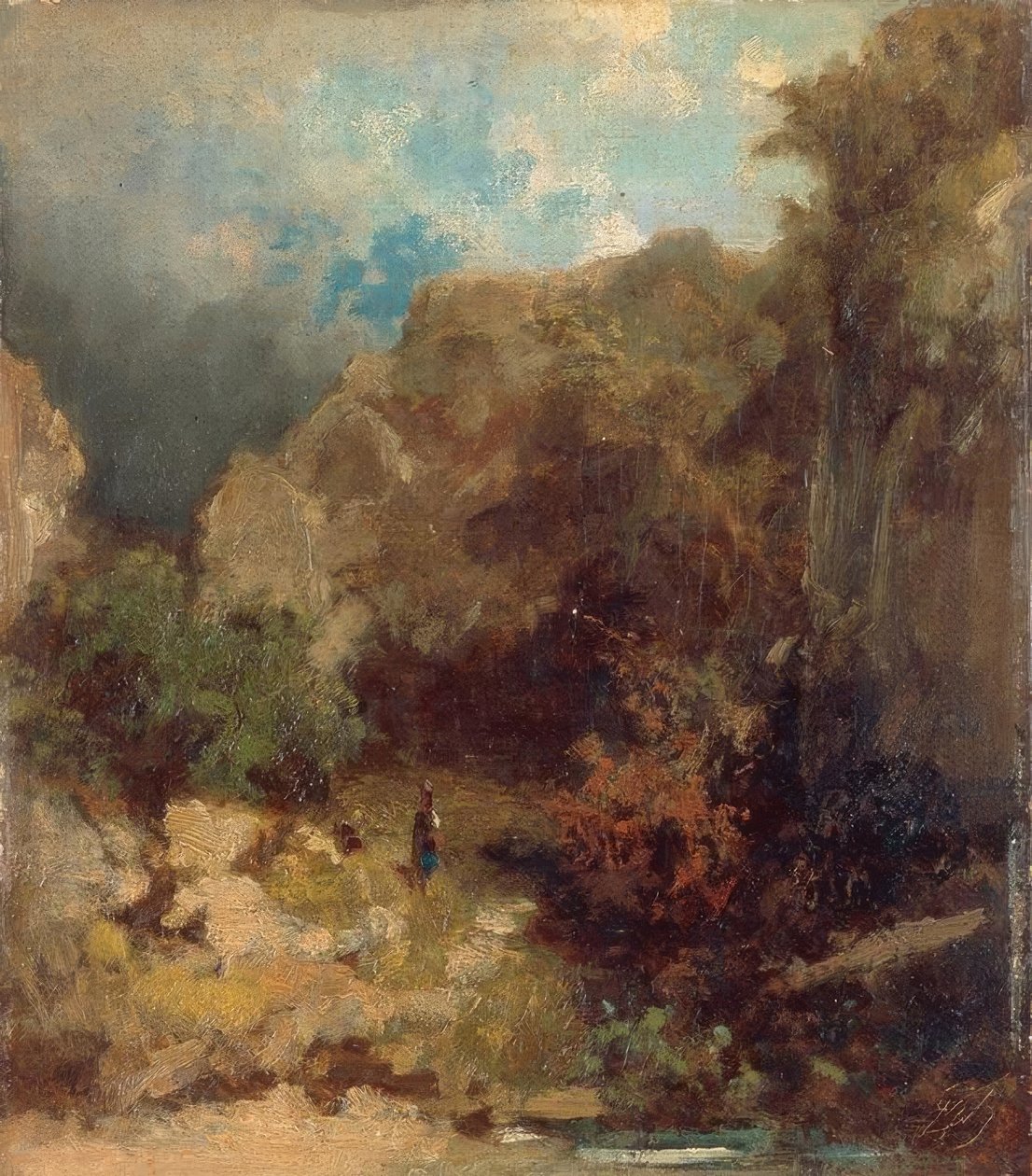Meisje in het bos door Carl Spitzweg