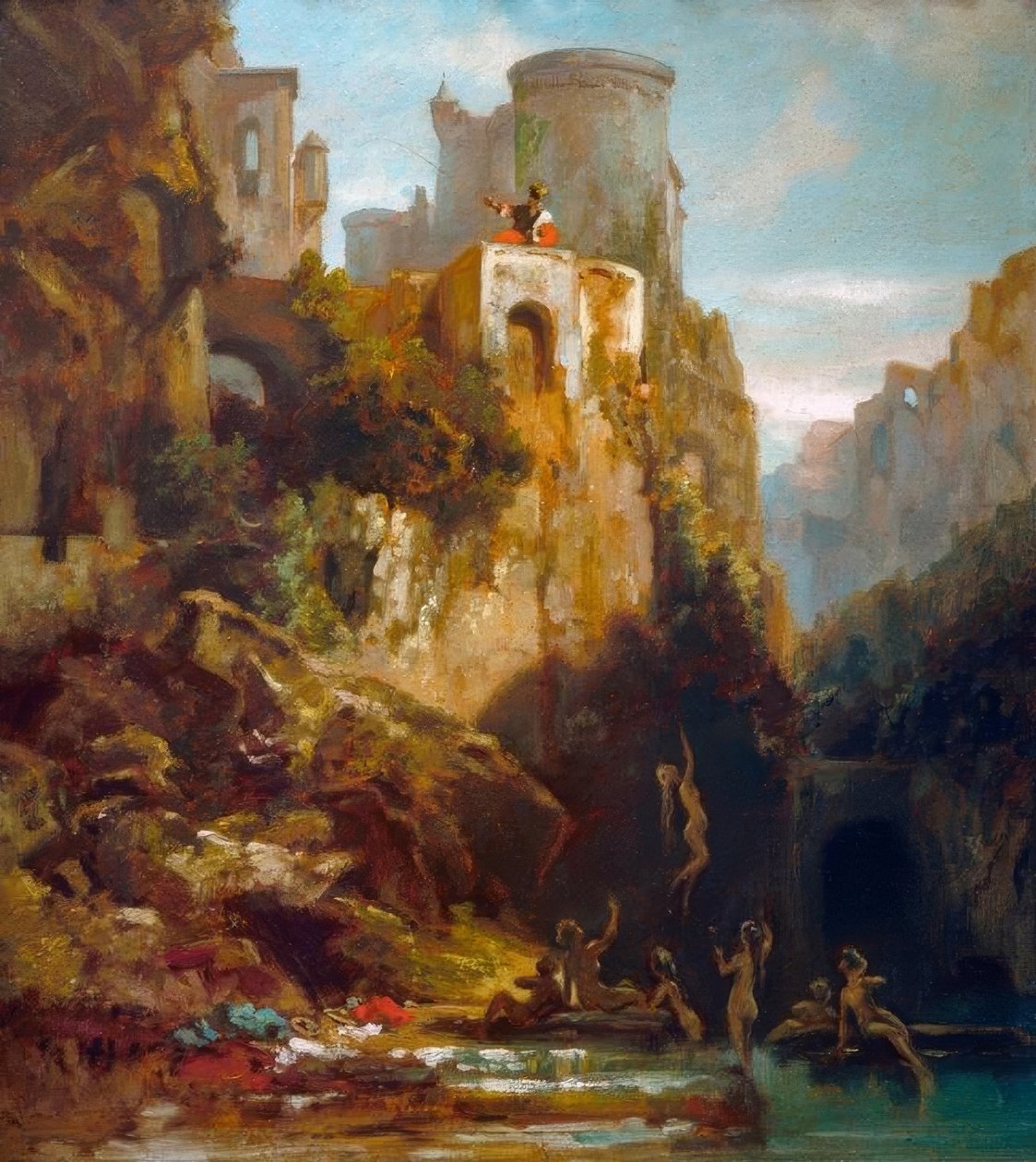Nixenfang door Carl Spitzweg