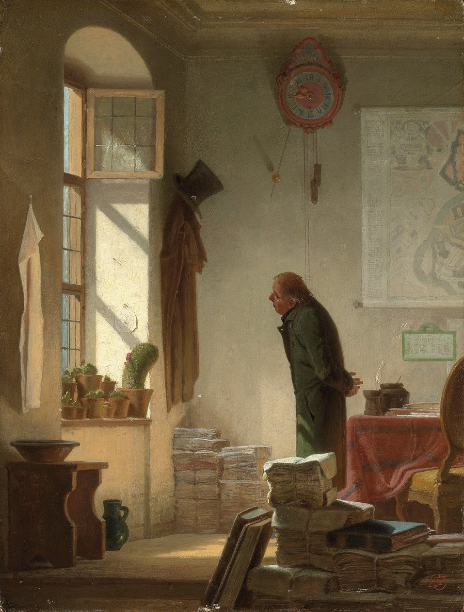 De Cactusliefhebber, ca. 1860 door Carl Spitzweg