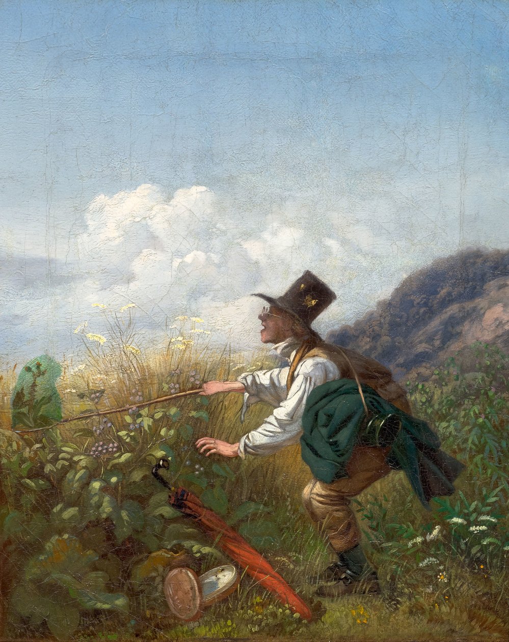 De vlindervanger Botanicus, c. 1837 door Carl Spitzweg