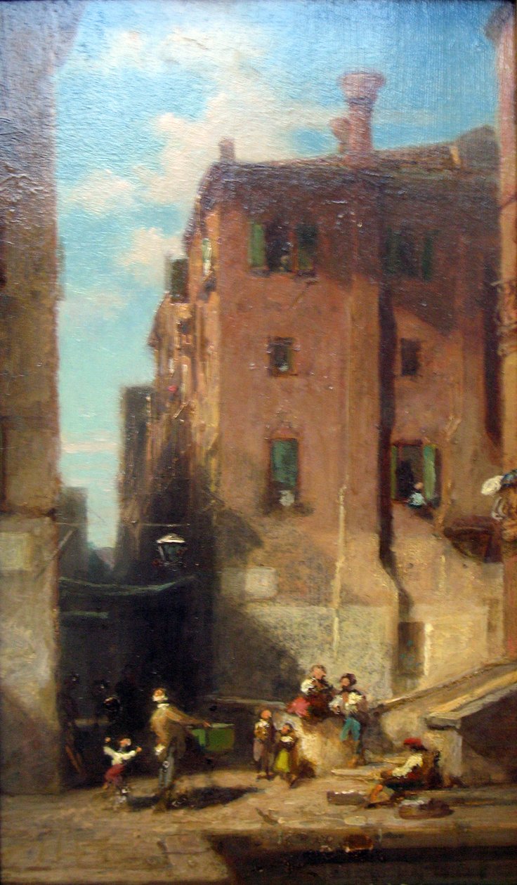 Venetiaanse straat door Carl Spitzweg