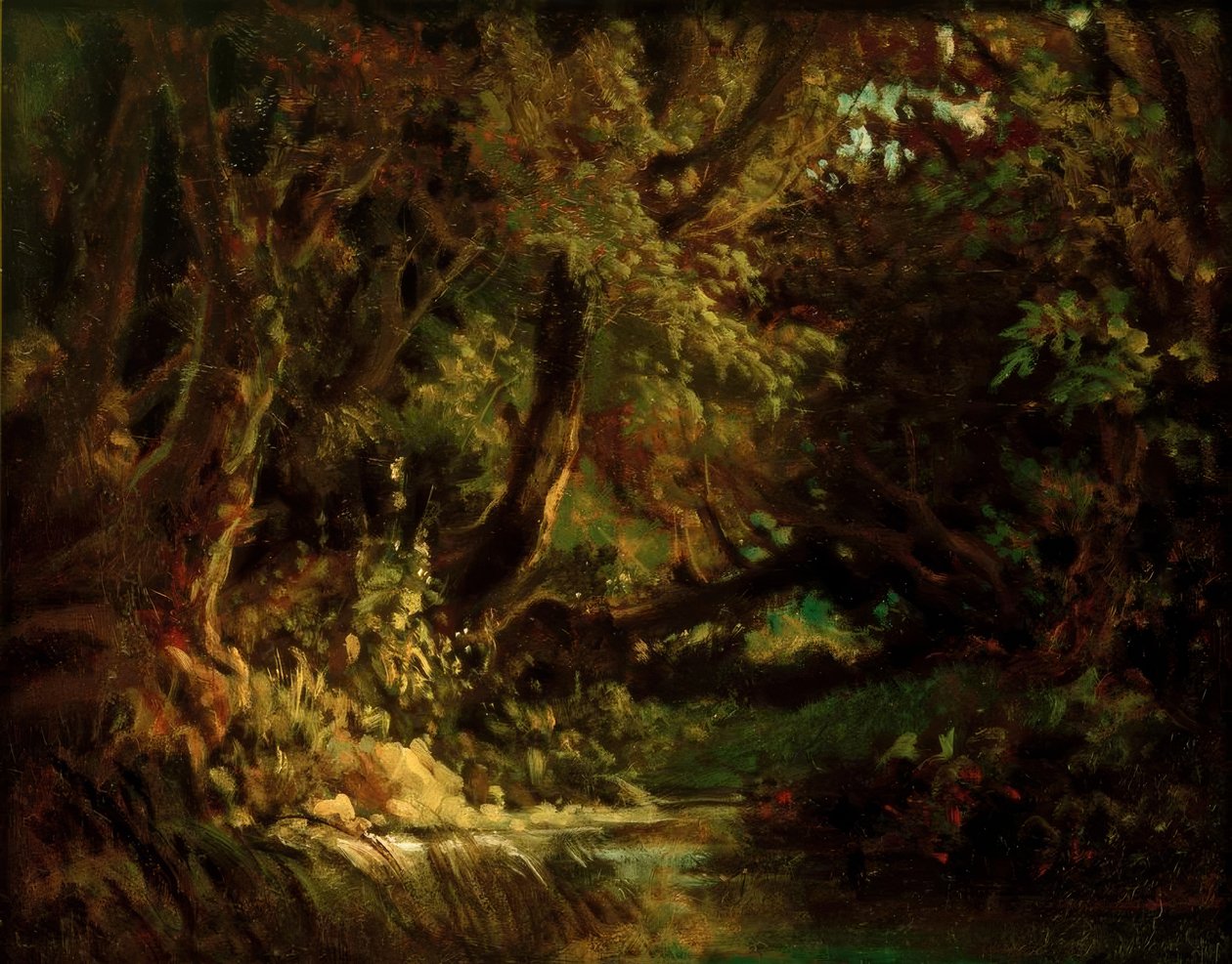 Bosinterieur door Carl Spitzweg