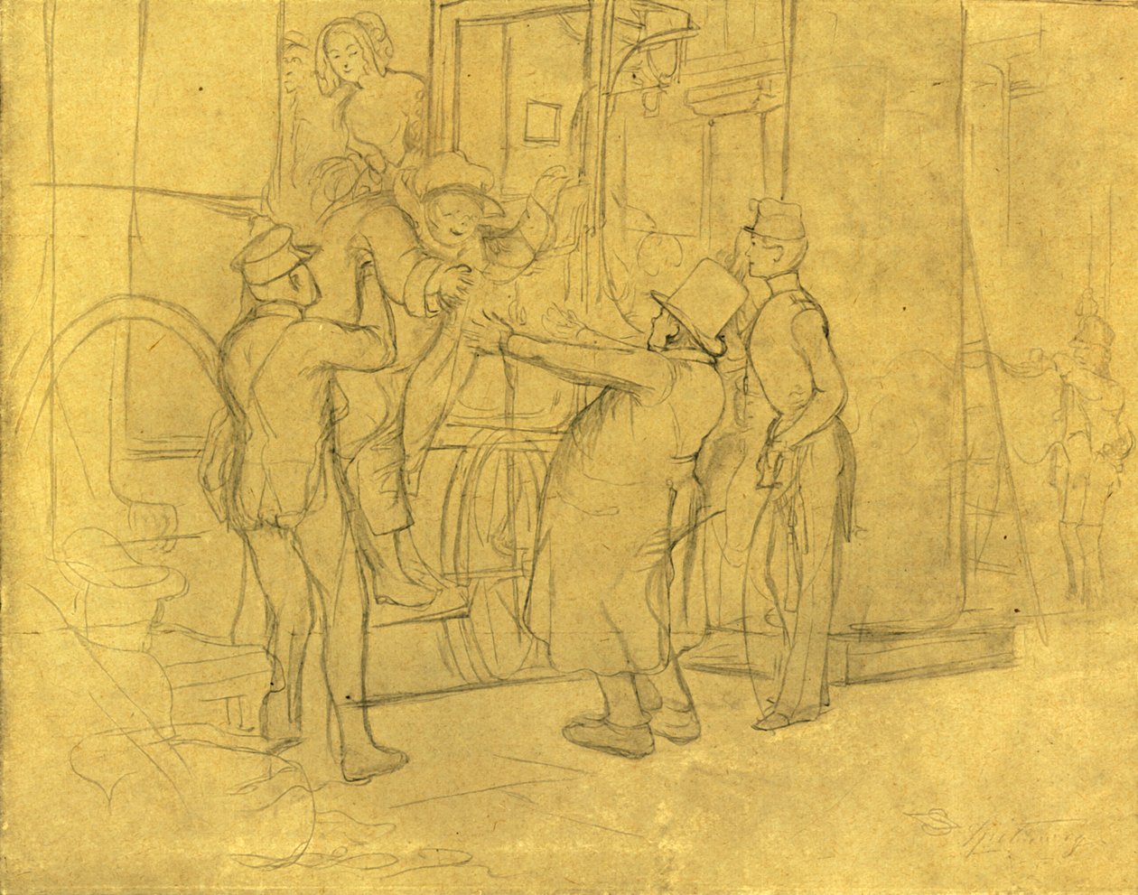 Willkommen, midden-late 19e eeuw, c1924 door Carl Spitzweg