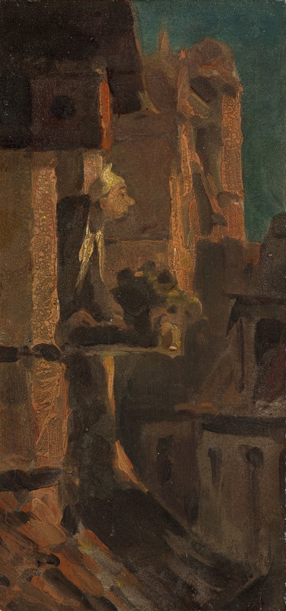 Waar brandt het? door Carl Spitzweg