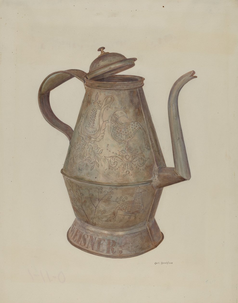 Pa. Duitse Koffiepot door Carl Strehlau