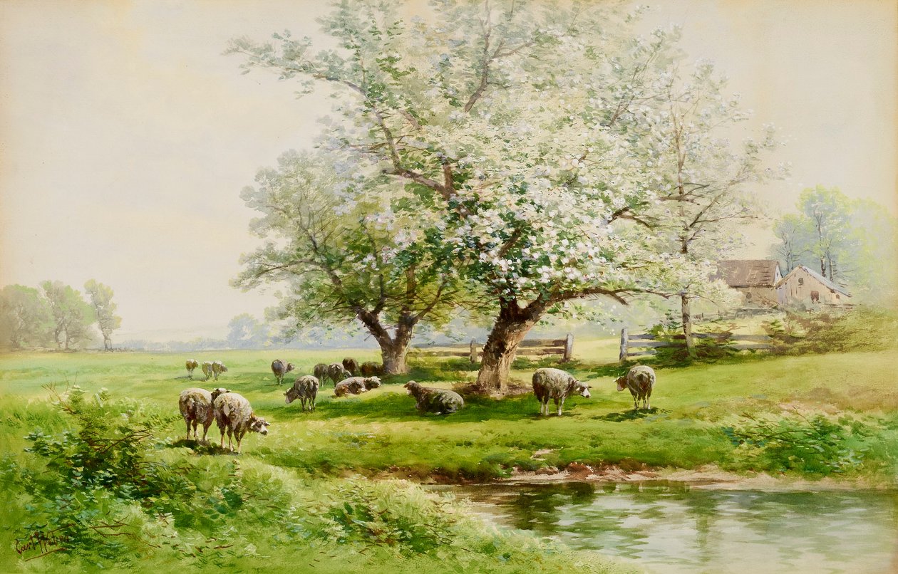 Pastoraal landschap door Carl Weber