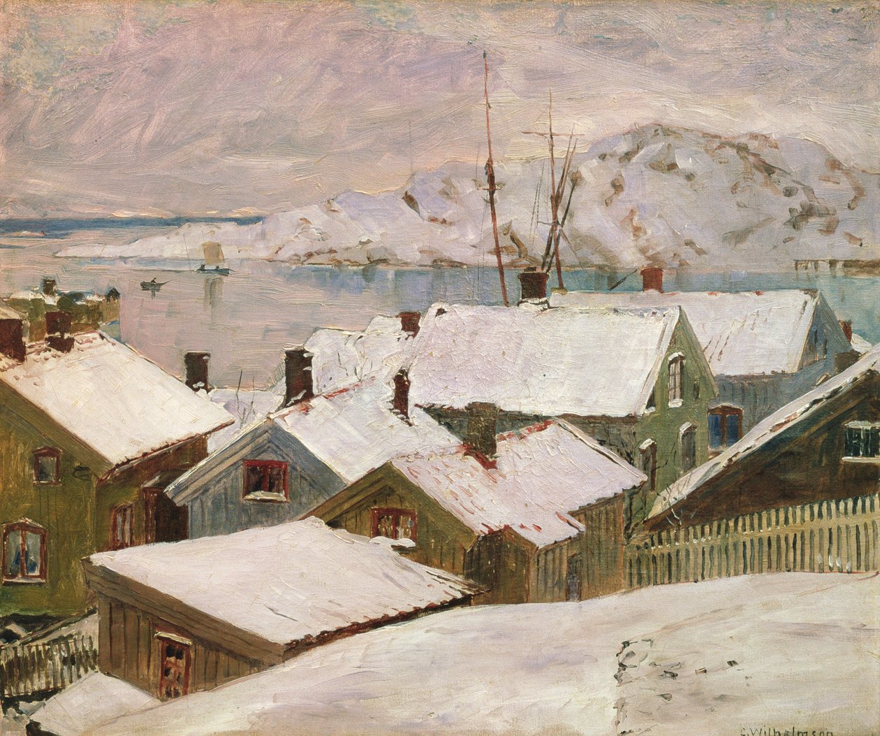 Fiskebackskil in de Winter, 1899 door Carl Wilhelm Wilhelmson