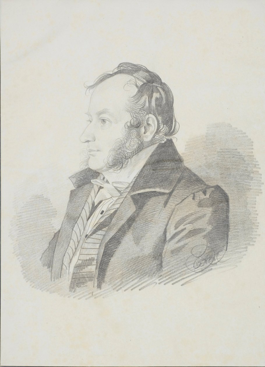 Portret van E.E. Jungcurt door Carl von Hampeln