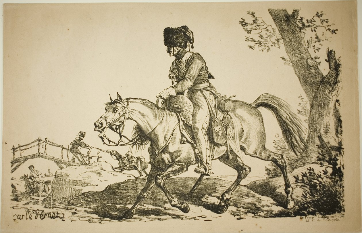 Artillerist te Paard door Carle Vernet