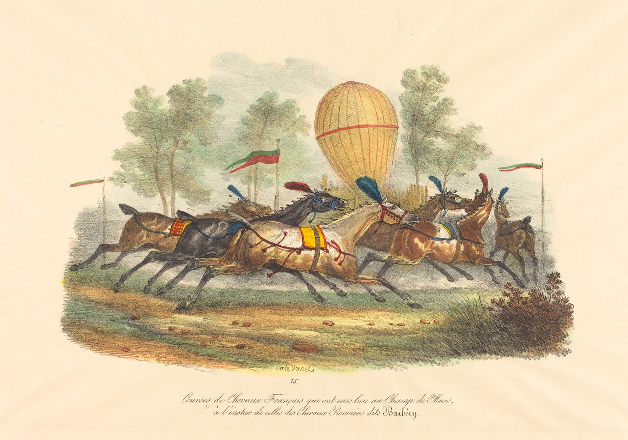 Franse Renpaarden door Carle Vernet
