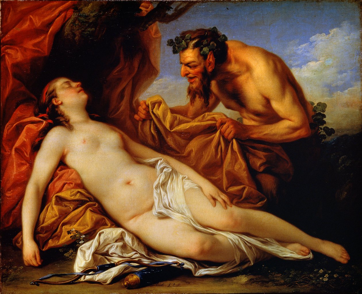 Jupiter en Antiope, ca. 1753 door Carle van Loo