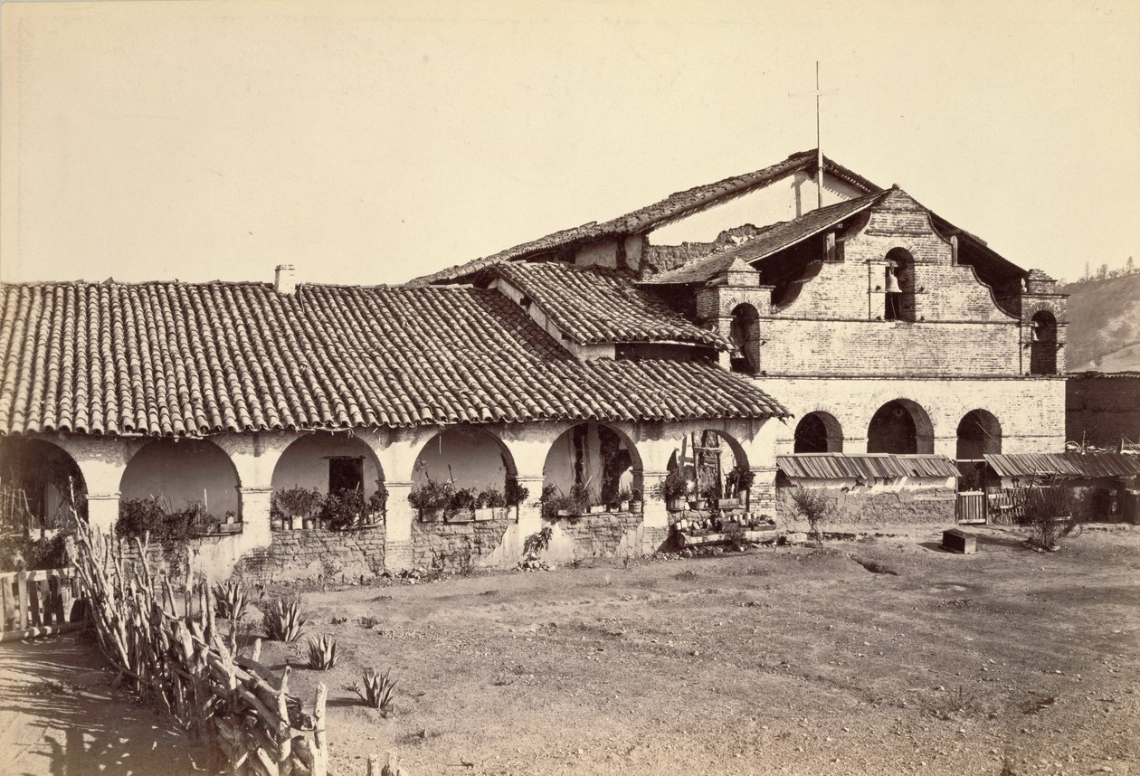 (Missie, San Antonio de Padua) door Carleton E. Watkins