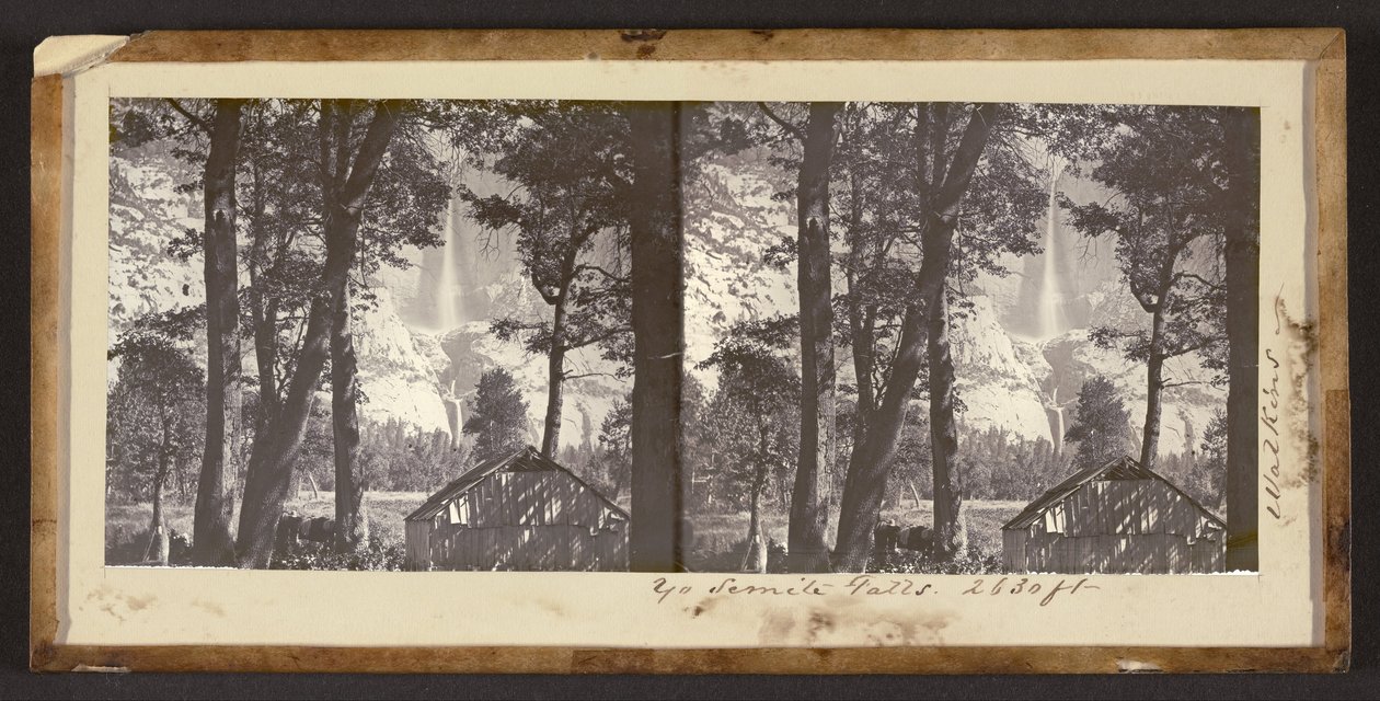 Yo Semite Watervallen, 2630 ft. door Carleton E. Watkins