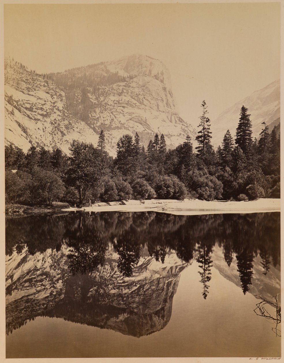 Spiegelmeer door Carleton E. Watkins