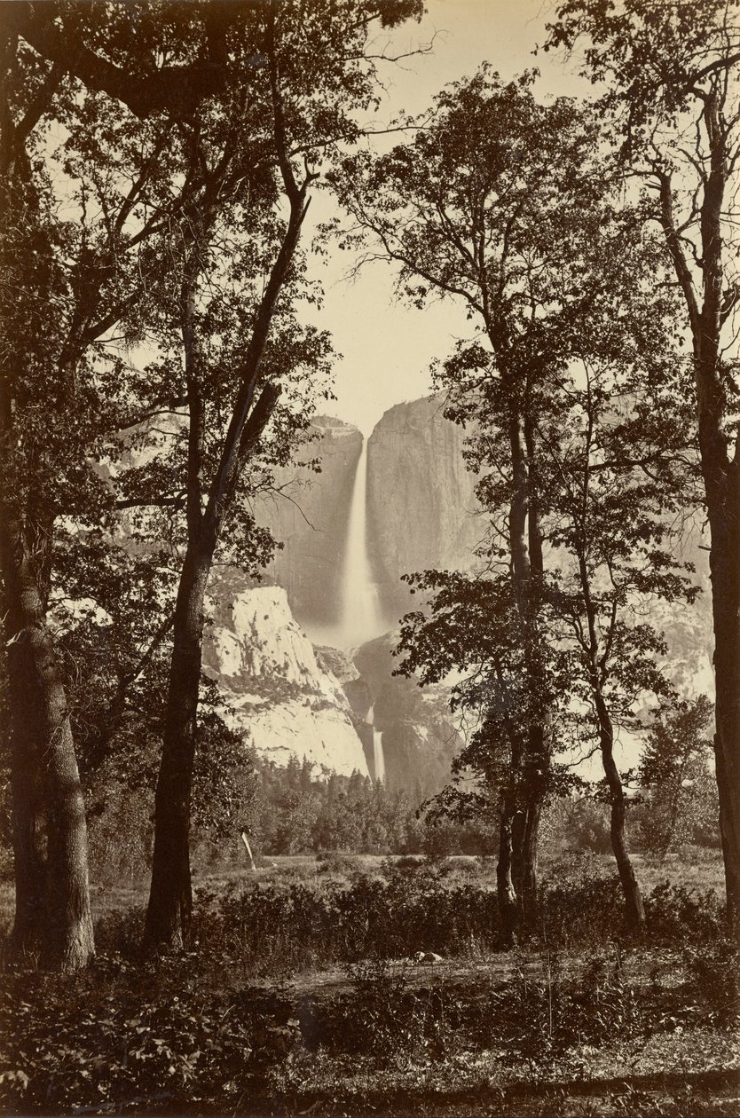 Yosemite Falls, 2634 ft. door Carleton E. Watkins