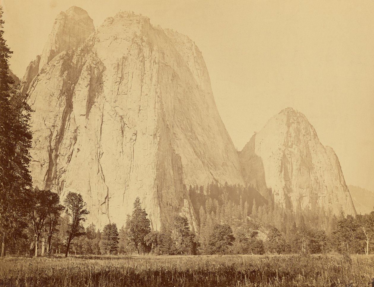 [Cathedral Rocks, 2600 voet hoog]. door Carleton Watkins