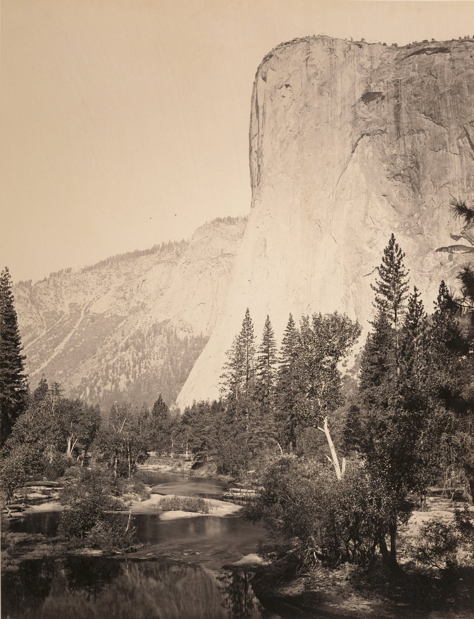 El Capitan (3600 ft.) Yosemite door Carleton Watkins