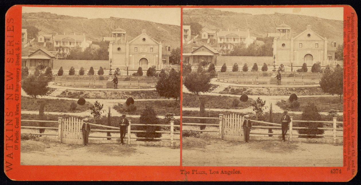 Het Plein, Los Angeles door Carleton Watkins