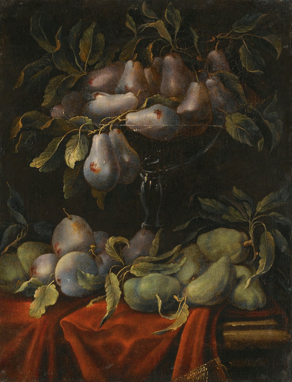 Stilleven met fruit en glazen tazza